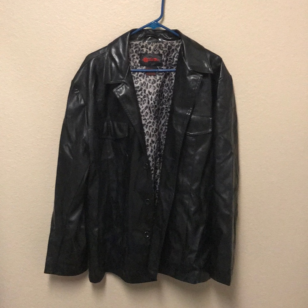Men’s Black Faux Leather Jacket